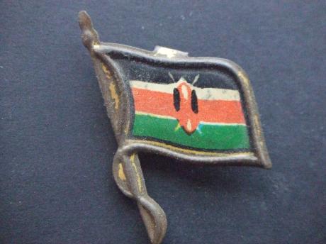 Kenya (Kenia) staat in Oost-Afrika vlag, grenst aan Ethiopië, en Somalië